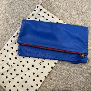 Clare V. Leather Foldover Clutch / Pouch